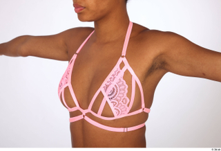 Catalina chest kneeling pink light lace strappy bralette 0002.jpg